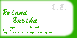 roland bartha business card